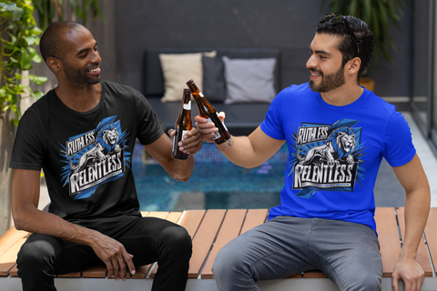 'RUTHLESS AND RELENTLESS" Lions Tribute Made in Michigan Ultimate Graphics Collection Unisex T-Shirt - Karma Inc Apparel 