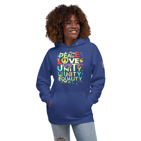 "Peace,Love,Unity, Equality" Ultimate Graphic Collection Unisex Hoodie - Karma Inc Apparel 