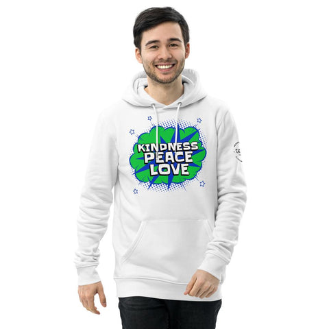Karma Inc Apparel  Hoodie "KINDNESS/PEACE/ LOVE Premium Organic Cotton Eco-Friendly Unisex Hoodie