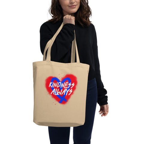 Karma Inc Apparel  Oyster "KINDNESS ALWAYS" ORGANIC COTTON TOTE BAG