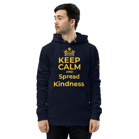 Karma Inc Apparel  S "KEEP CALM AND SPREAD KINDNESS" Maize and Blue Premium Organic Cotton Unisex Hoodie