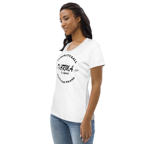 Karma Inc Apparel  Womens T-Shirt #EQUALITY4ALL "LOGO" Premium Organic Cotton Womens T-Shirt